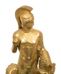 A Gilt Metal Mounted Malachite Veneered Standish