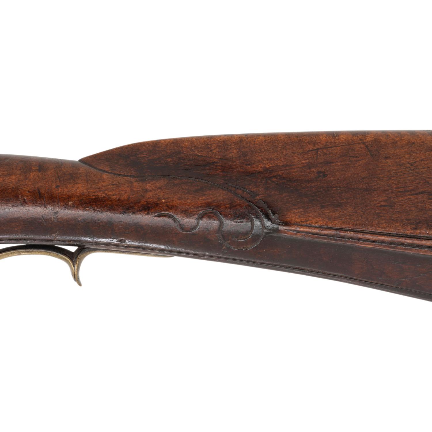 N Beyer Signed Late Golden Age Full Stock Flintlock Rifle