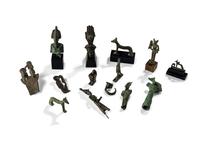 14 Egyptian Bronze Figures and Items