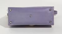 A Gianni Versace Purple Leather Safety Pin Shoulder Bag, 10" x 9.5" x 4"; Strap drop: 11-16".
