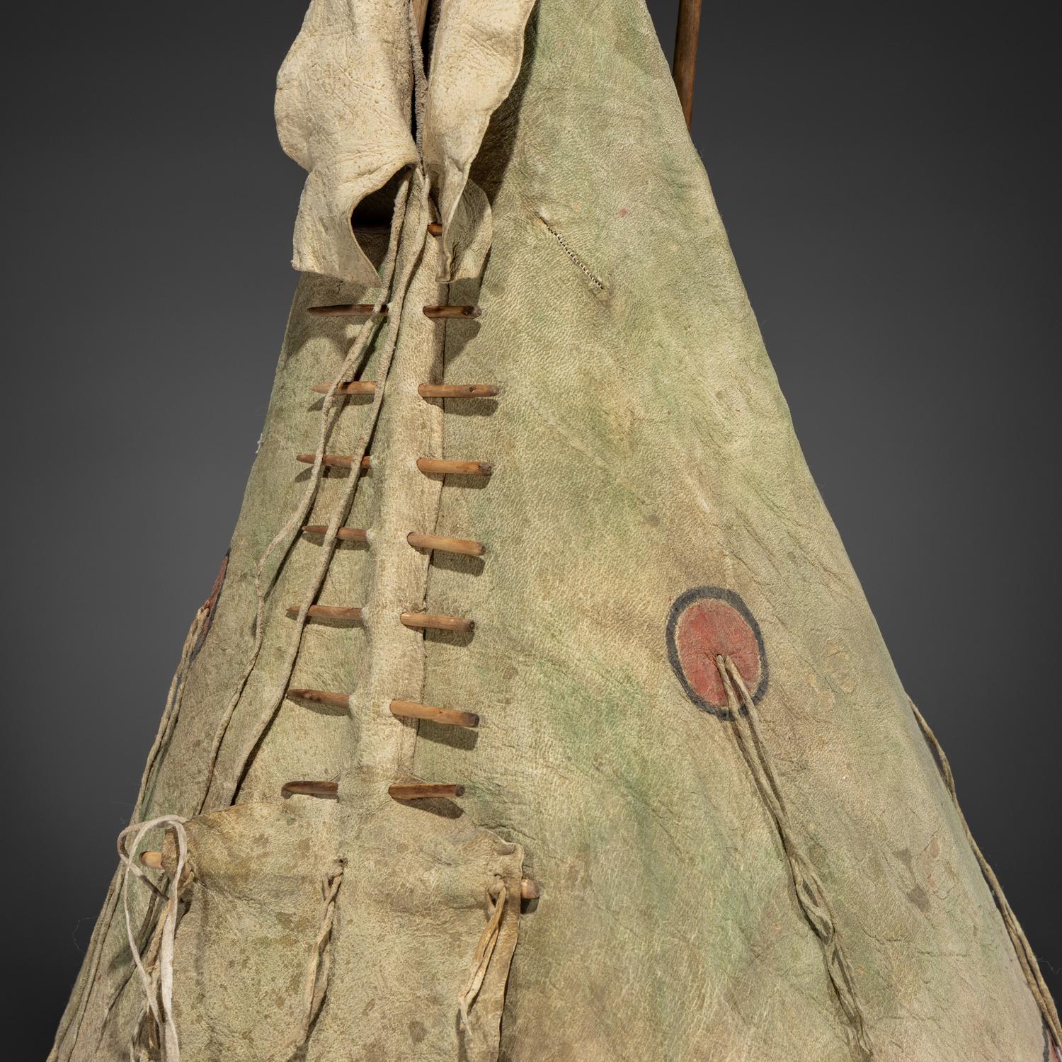 Plains Painted Hide Model Tipi