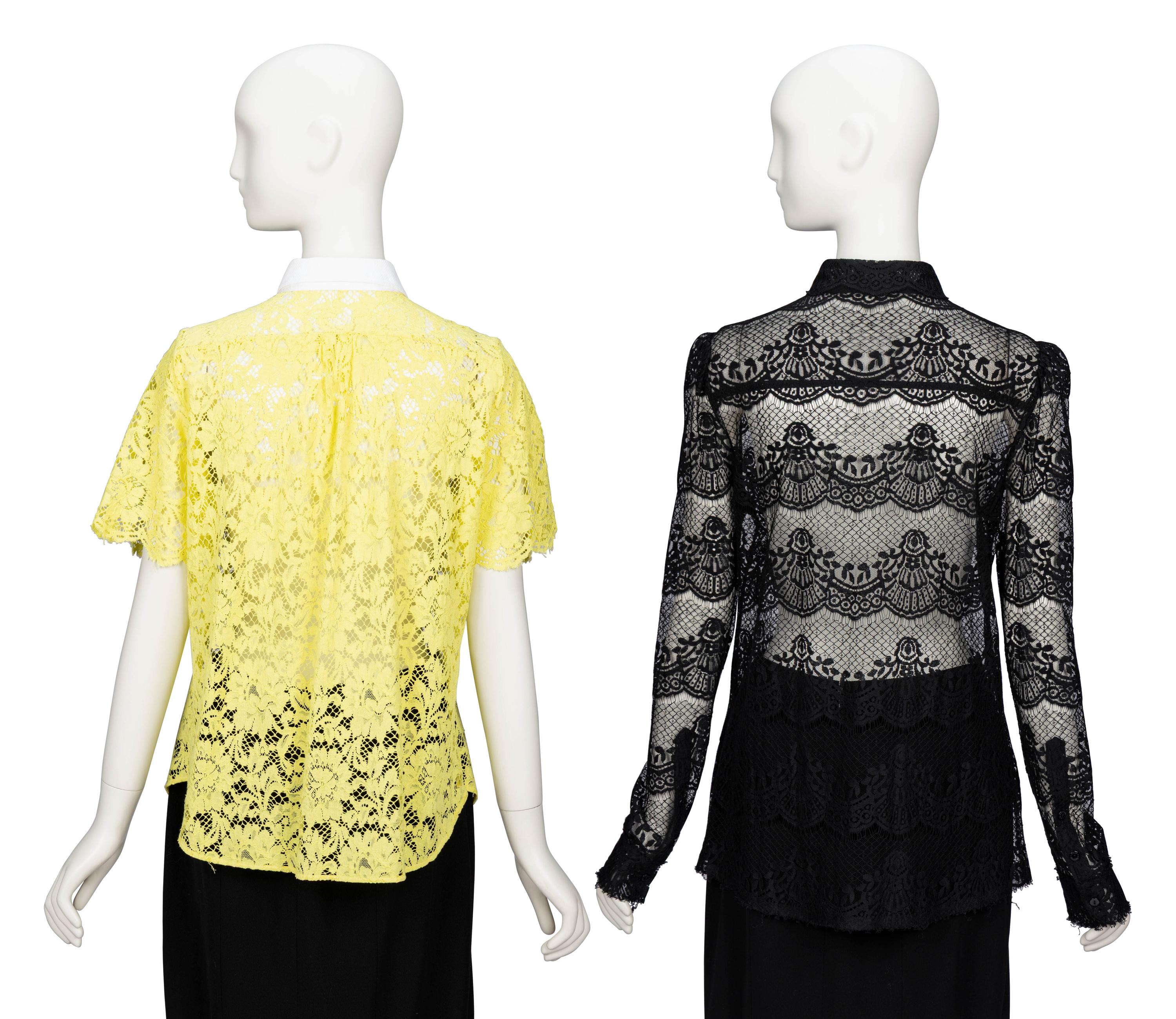 Two Italian Designer Lace Blouses
