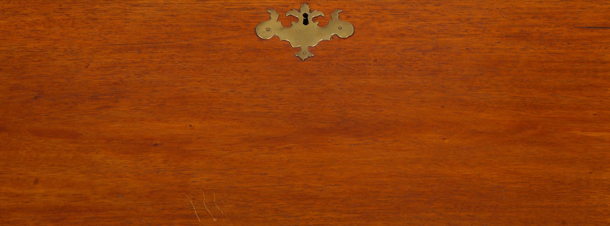 A Chippendale Mahogany Serpentine Drop-Front Desk