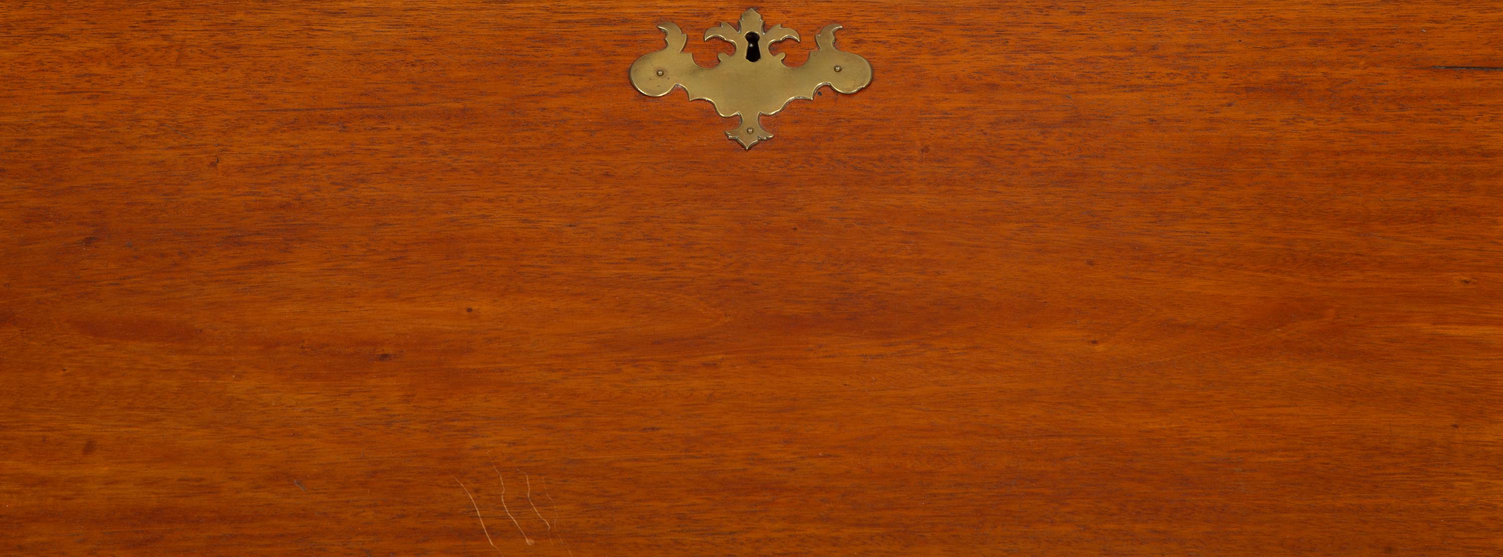 A Chippendale Mahogany Serpentine Drop-Front Desk