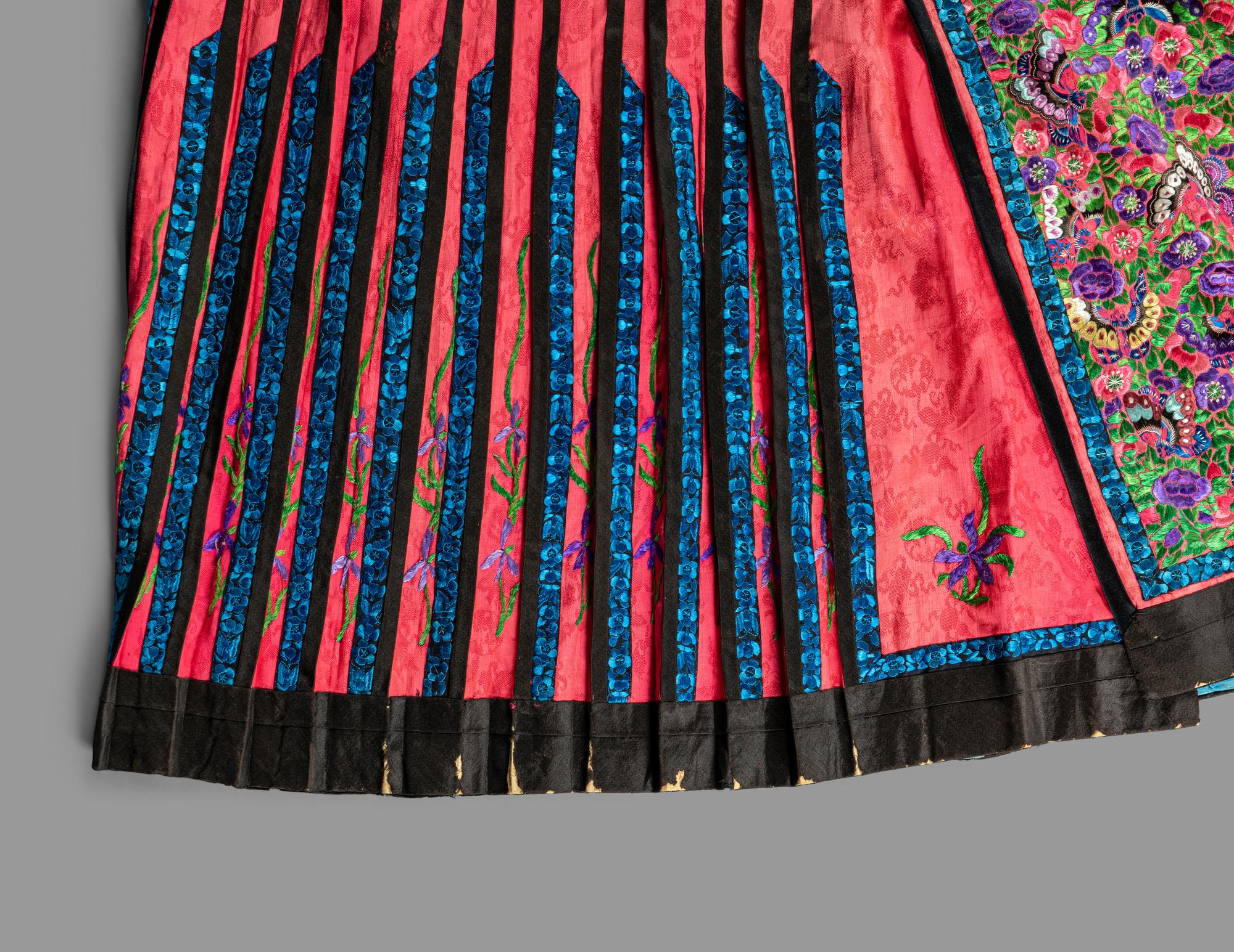 Three Chinese Silk Embroidered Articles