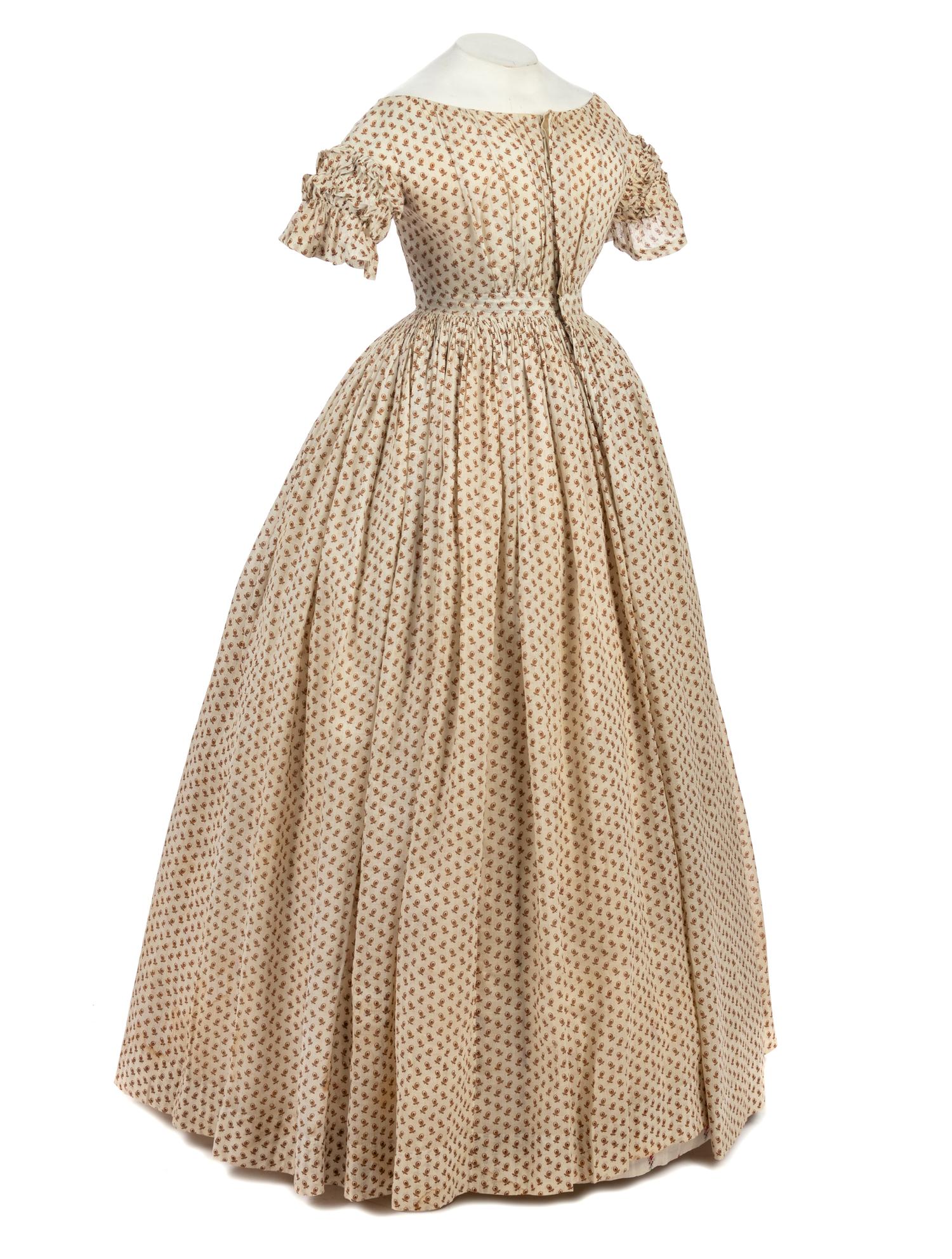 Printed Cotton Day Dress, 1860s