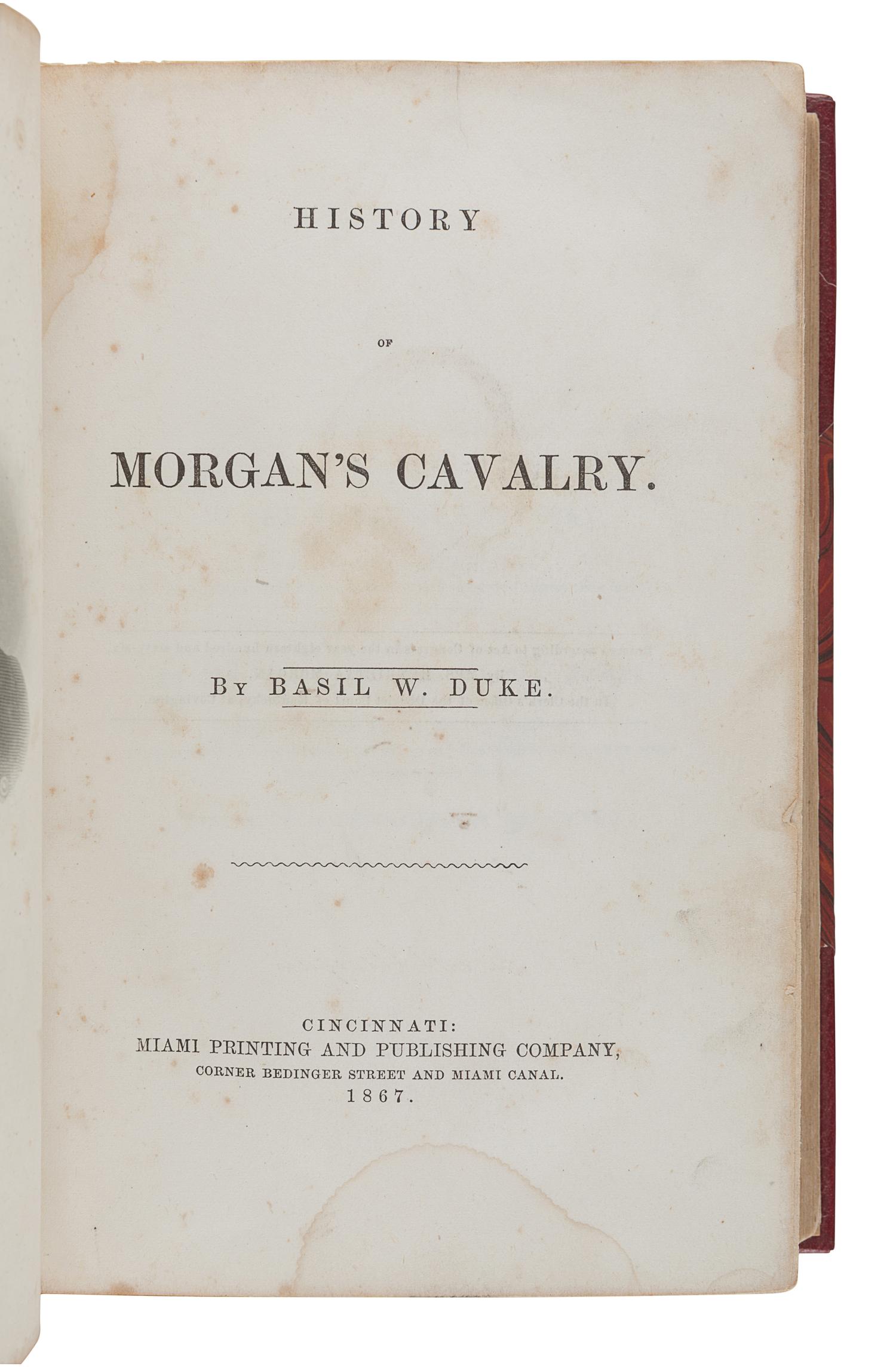 DUKE, Basil (1838-1916). 3 works in 3 volumes, including:
