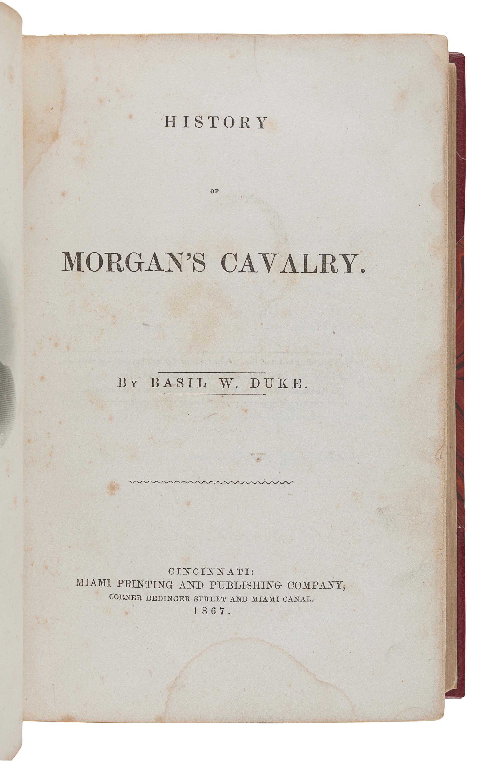 DUKE, Basil (1838-1916). 3 works in 3 volumes, including: