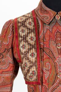 Paisley Shawl House Dress with Watteau Pleat, c.1890