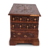 A Continental Marquetry Jewelry Casket