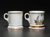 Two Open Touring Automobile Shaving Mugs