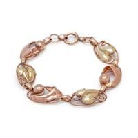 RETRO, BICOLOR GOLD BRACELET
