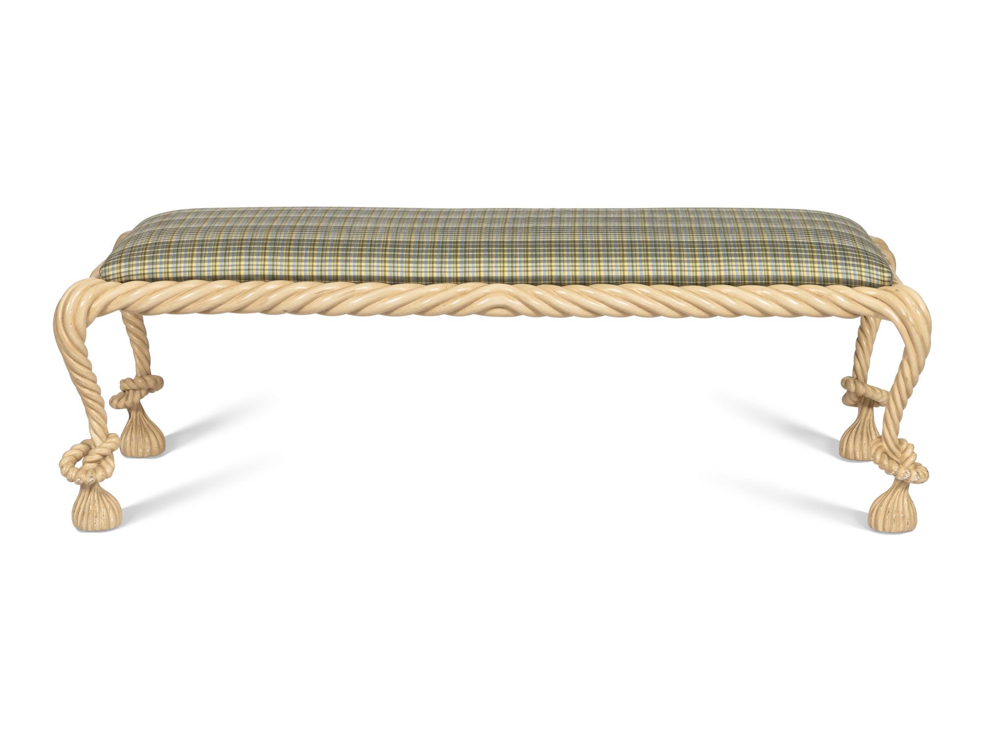 A Napoleon III Style Rope-Twist Bench