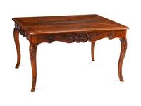 A Louis XV Style Carved Walnut Table — 19TH CENTURY