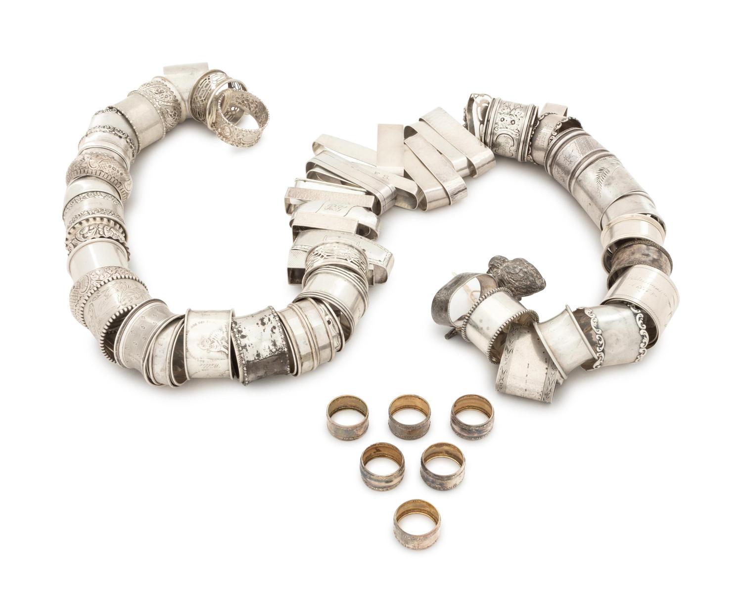 A Collection of Primarily American Silver Napkin Rings