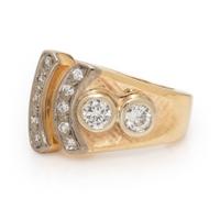 Diamond and Yellow Gold Ring