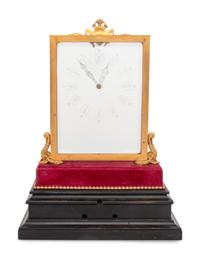 A French Gilt-Bronze Mounted Mystery Clock