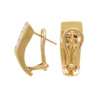 Diamond and Yellow Gold Earrings