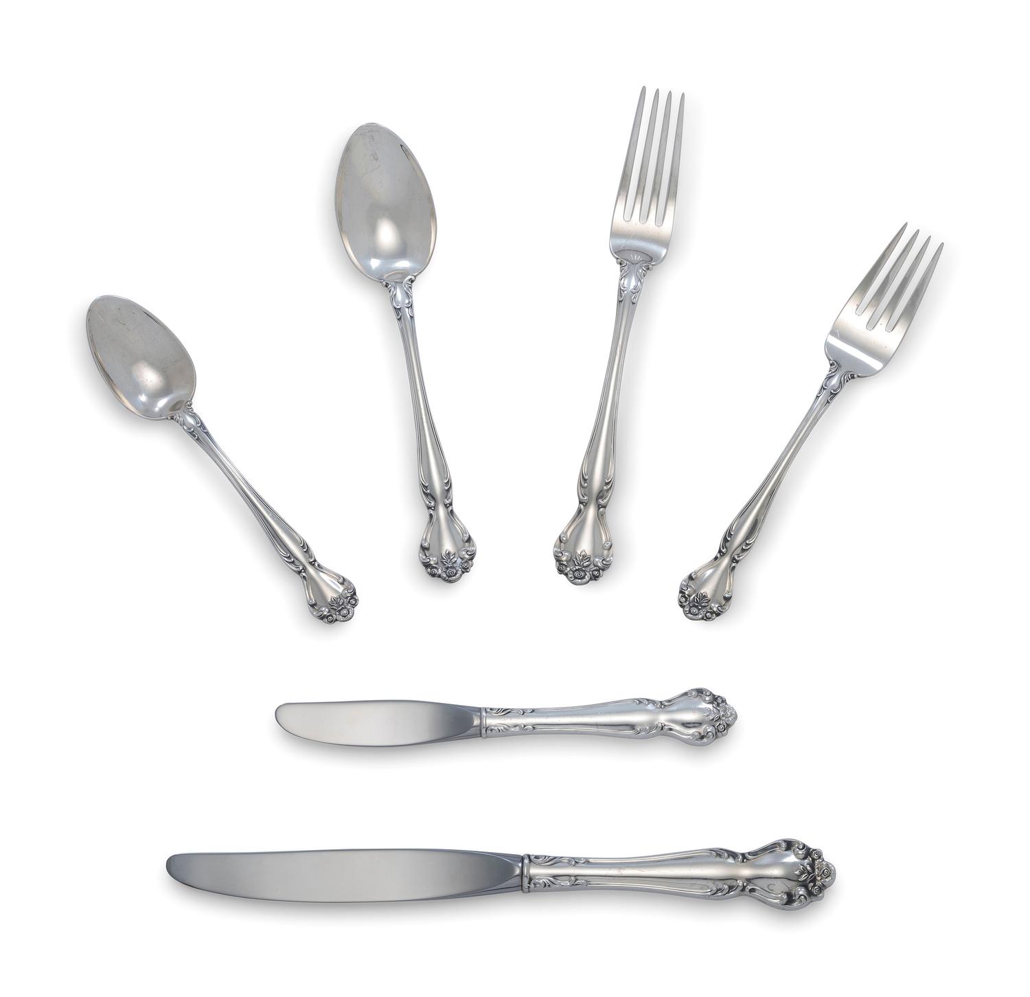 An American Silver Flatware Service