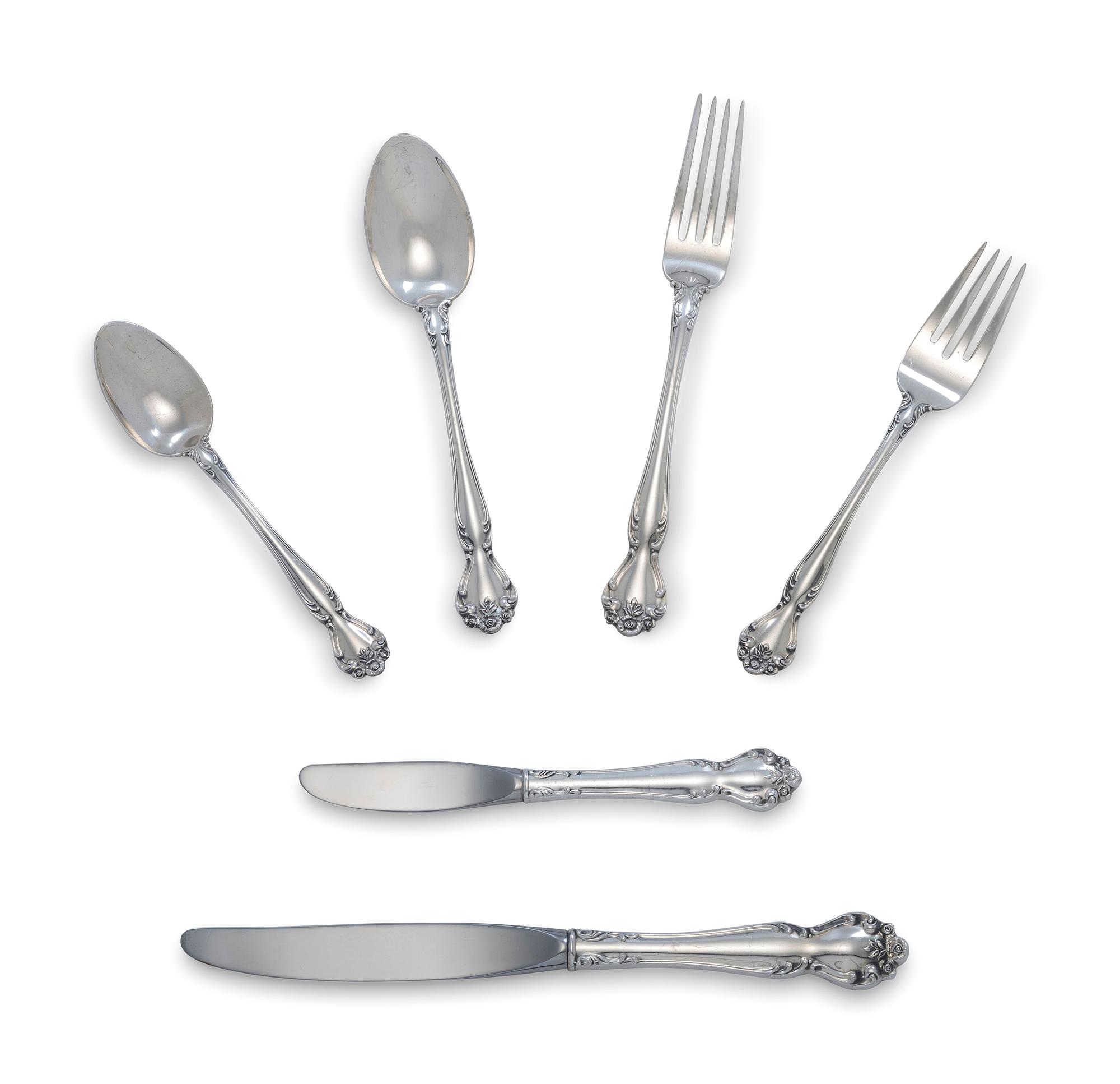 An American Silver Flatware Service