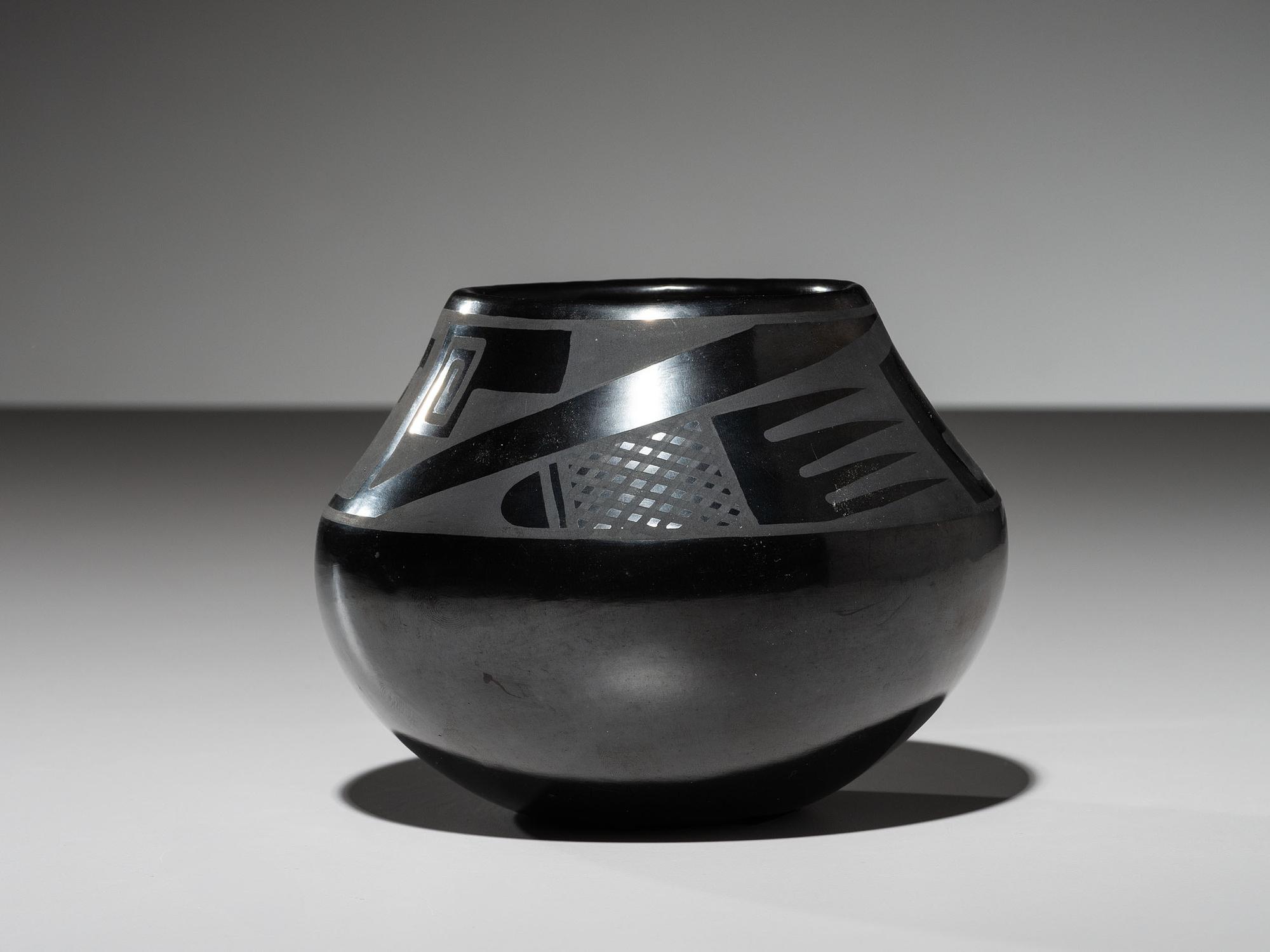 Blackware Jar, with Gunmetal Finish June 1967