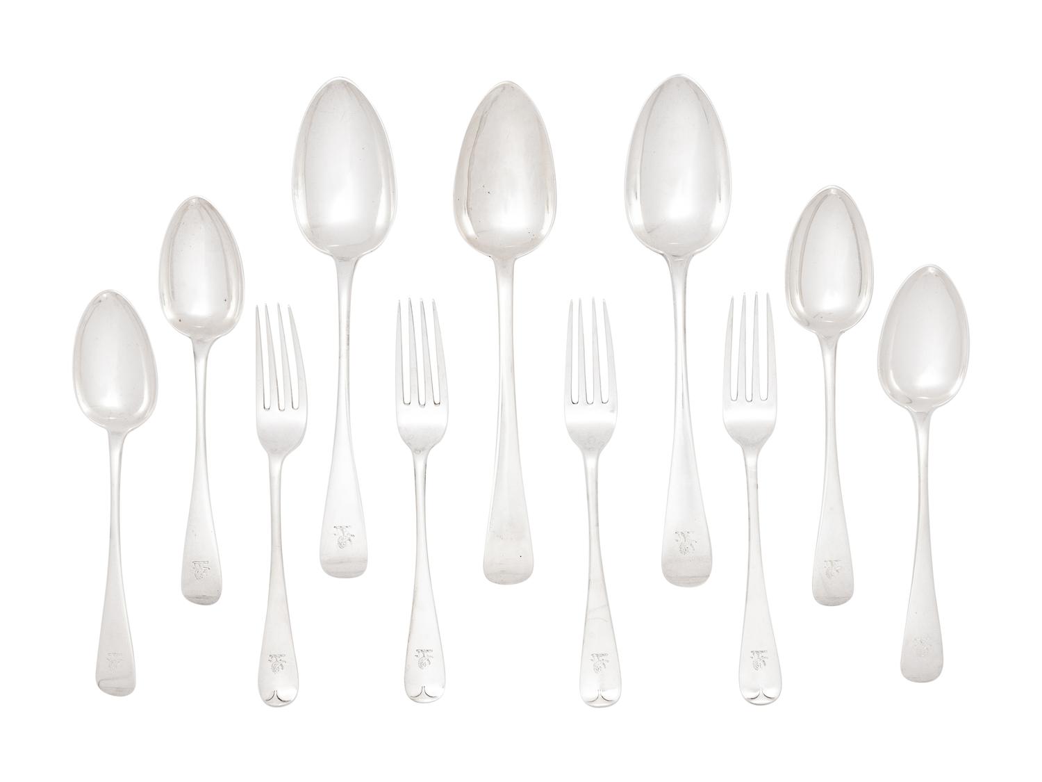 A Collection of Irish Silver Flatware Articles