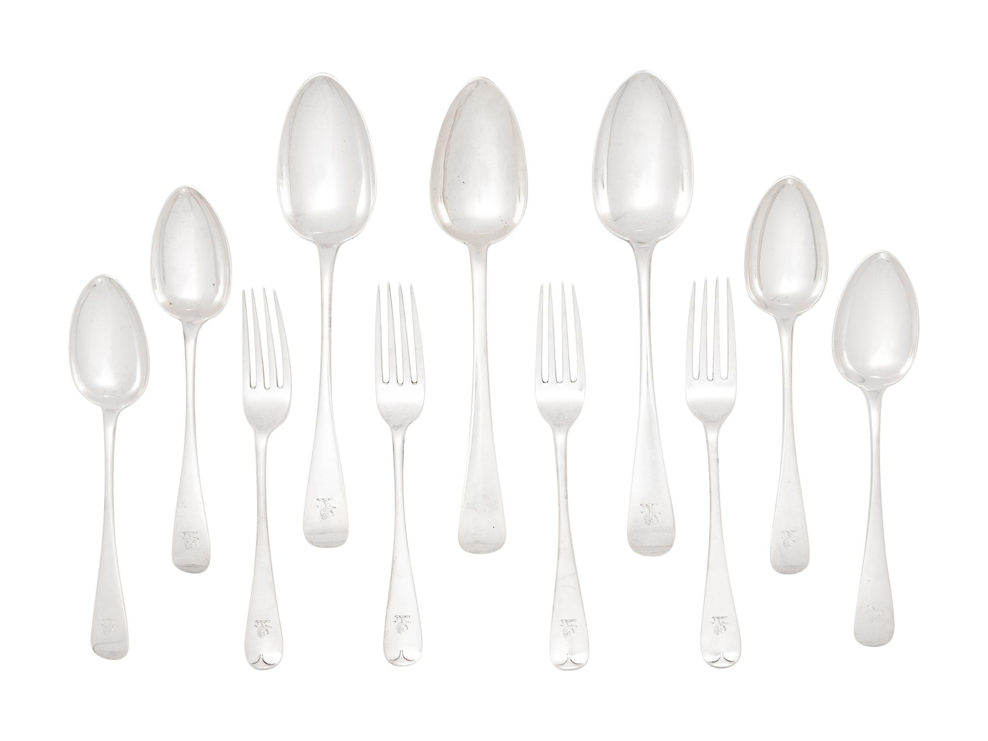 A Collection of Irish Silver Flatware Articles