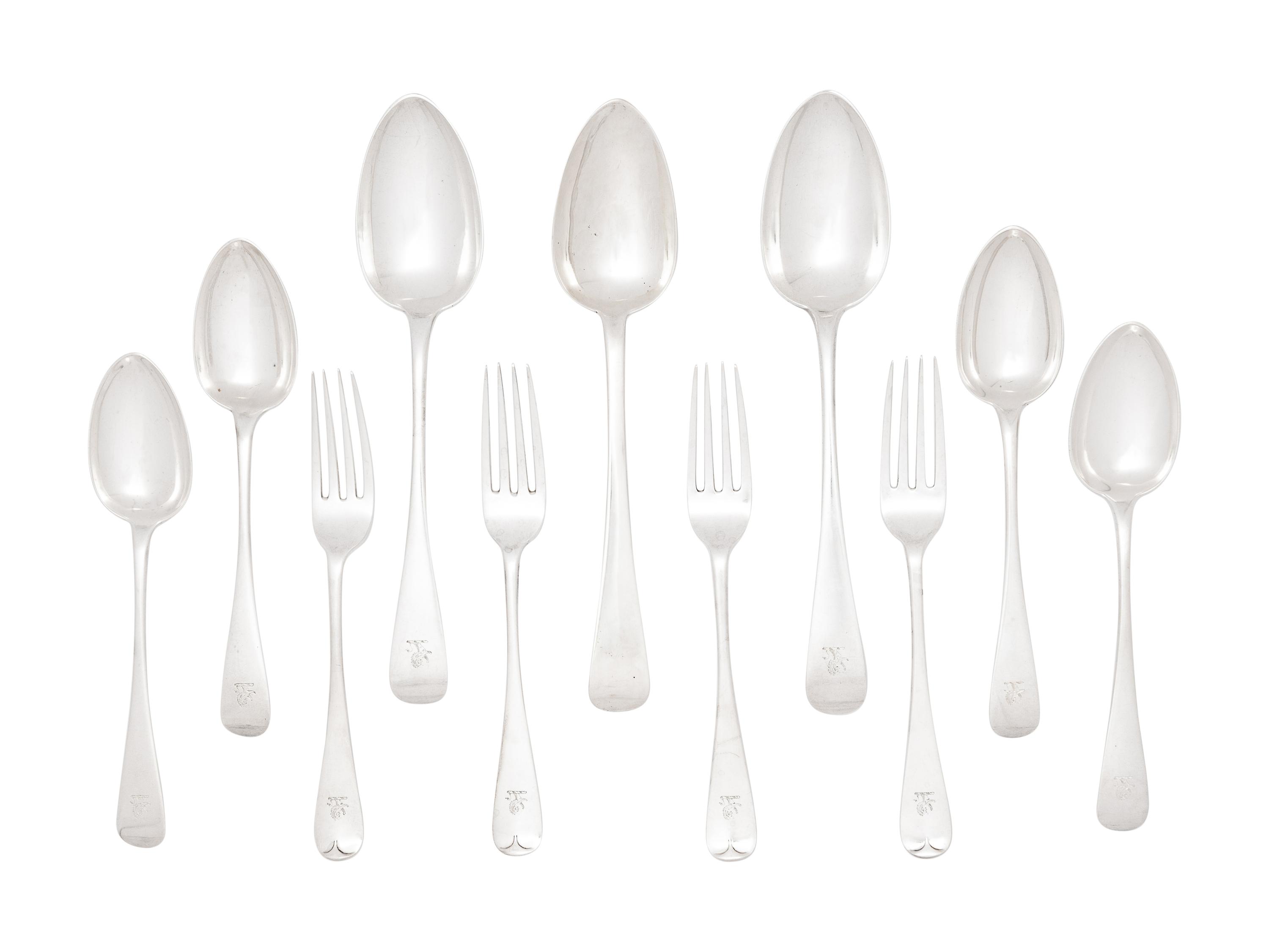 A Collection of Irish Silver Flatware Articles