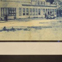 A Hand Tinted Presentation Drawing by Fox & Fox Architects and Engineers, Chicago, IL. 26.5" W x 1.5" D x 14.5" H — United States, 20th Century