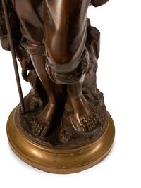 A Pair of French Bronze Figures with Gilt Bronze Bases