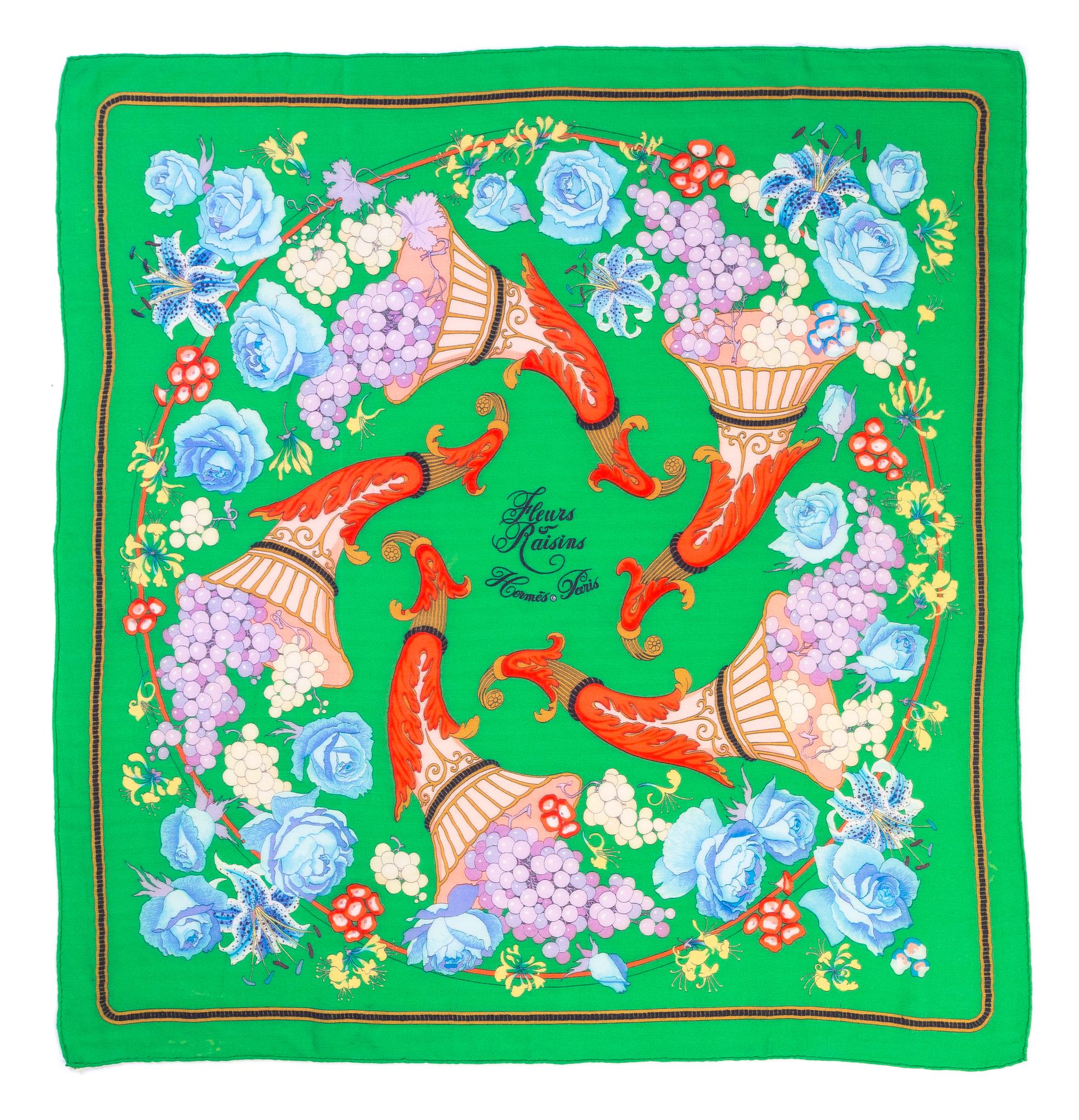 An Hermes 90cm Silk Cashmere Scarf, 36" x 36".