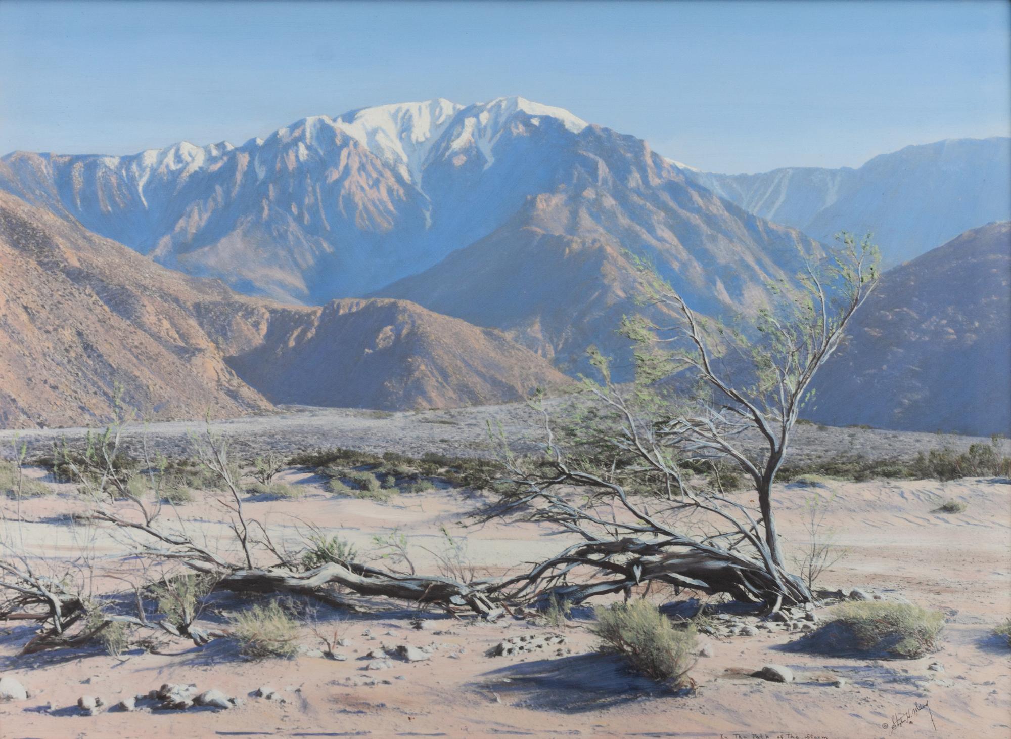 Two Paintings, Into the Mountains the White Trail Winds and In the Path of the Storm