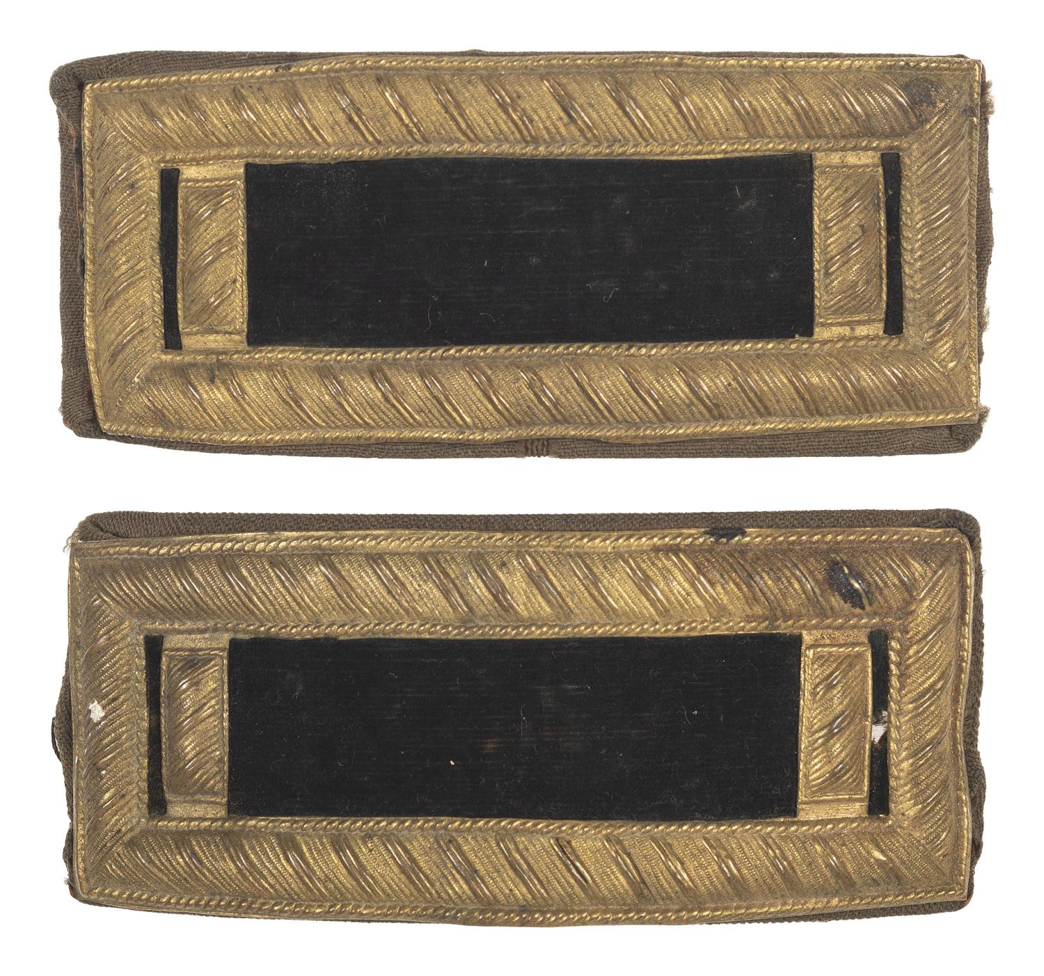 [CIVIL WAR]. First lieutenant's shoulder straps, possible sharpshooter or medical officer.