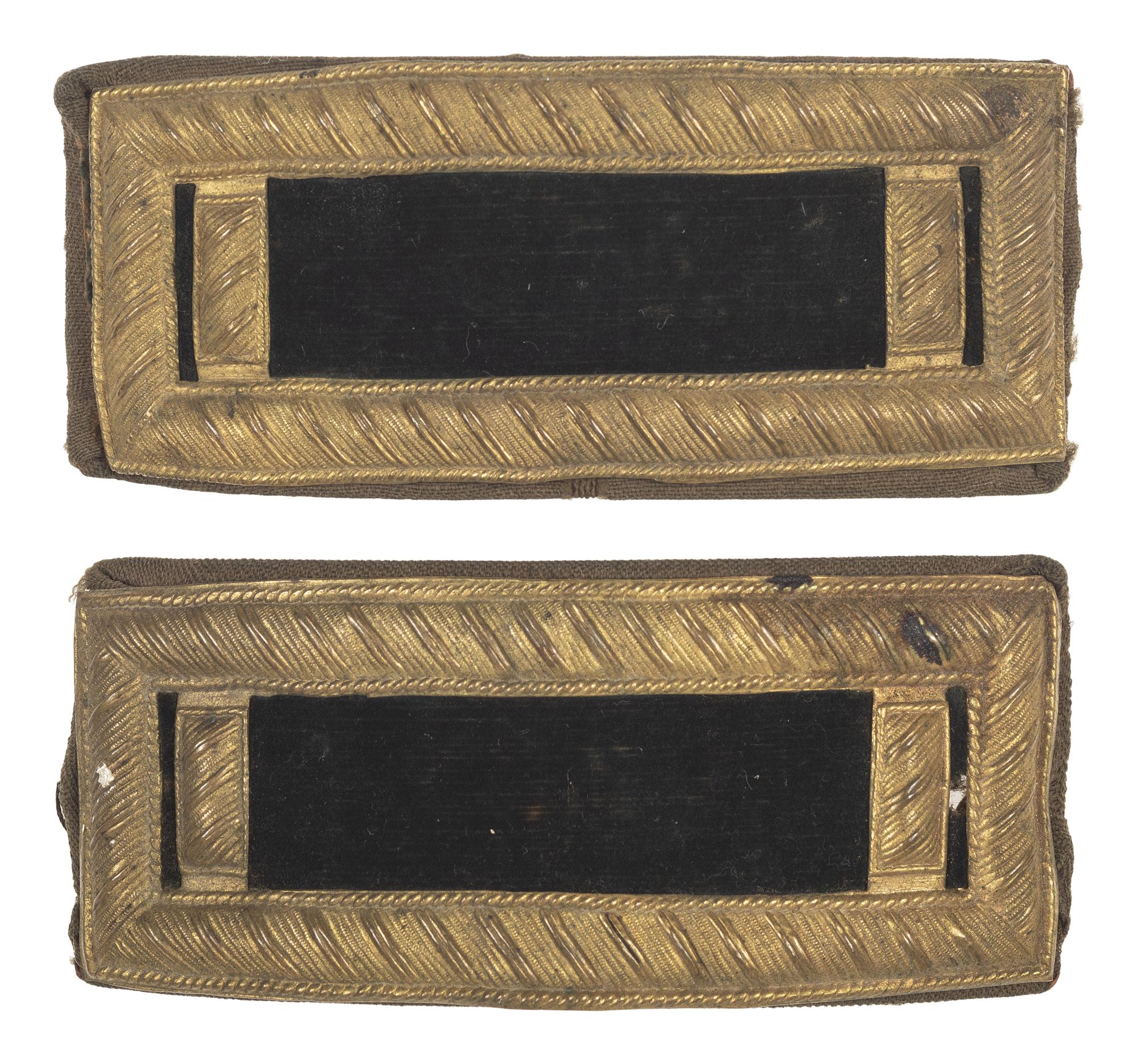 [CIVIL WAR]. First lieutenant's shoulder straps, possible sharpshooter or medical officer.