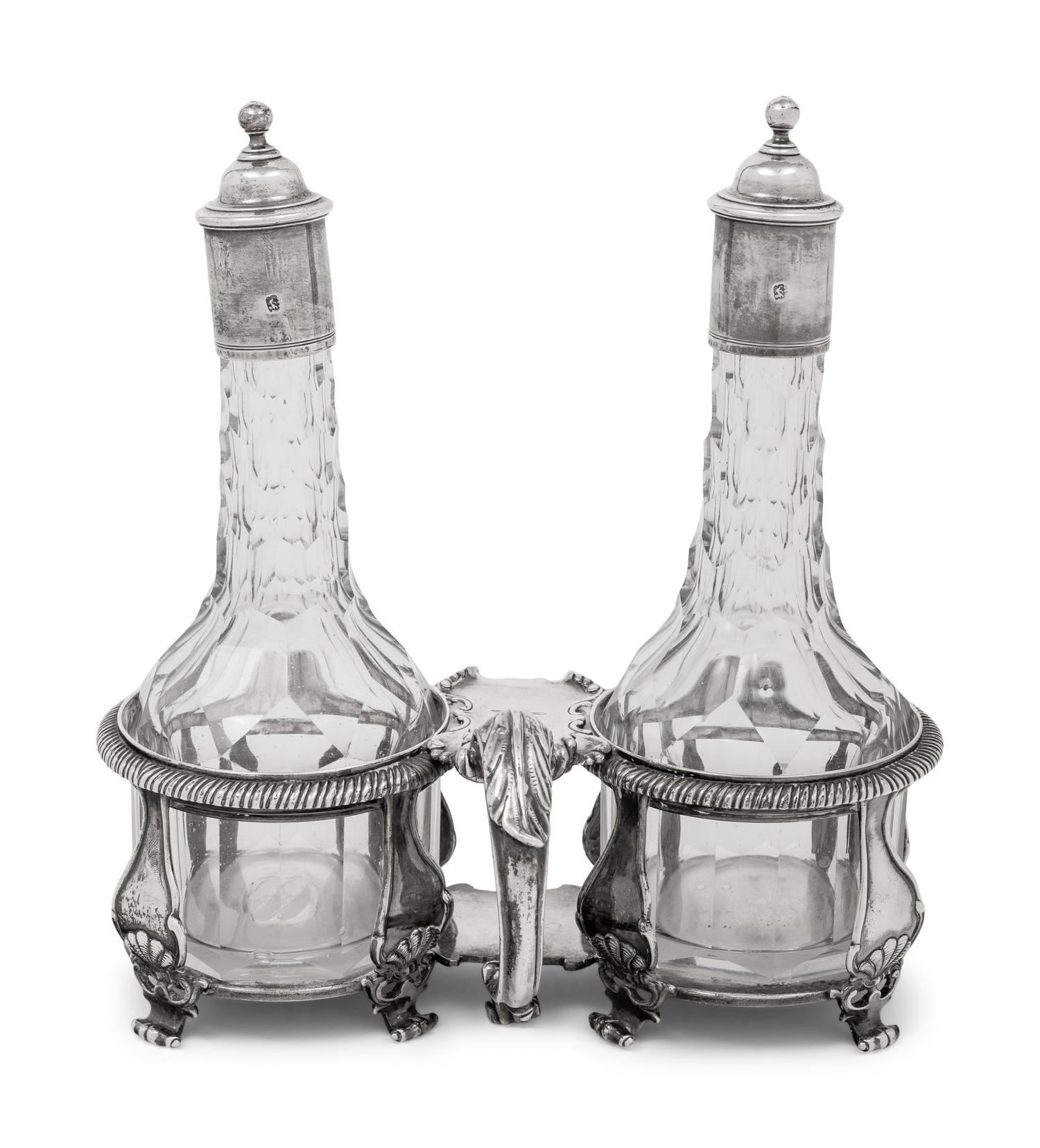 A George III Silver Cruet Stand
