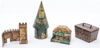 A Group of Four Biscuit Tins Height of first 14 inches. — VARIOUS MAKERS