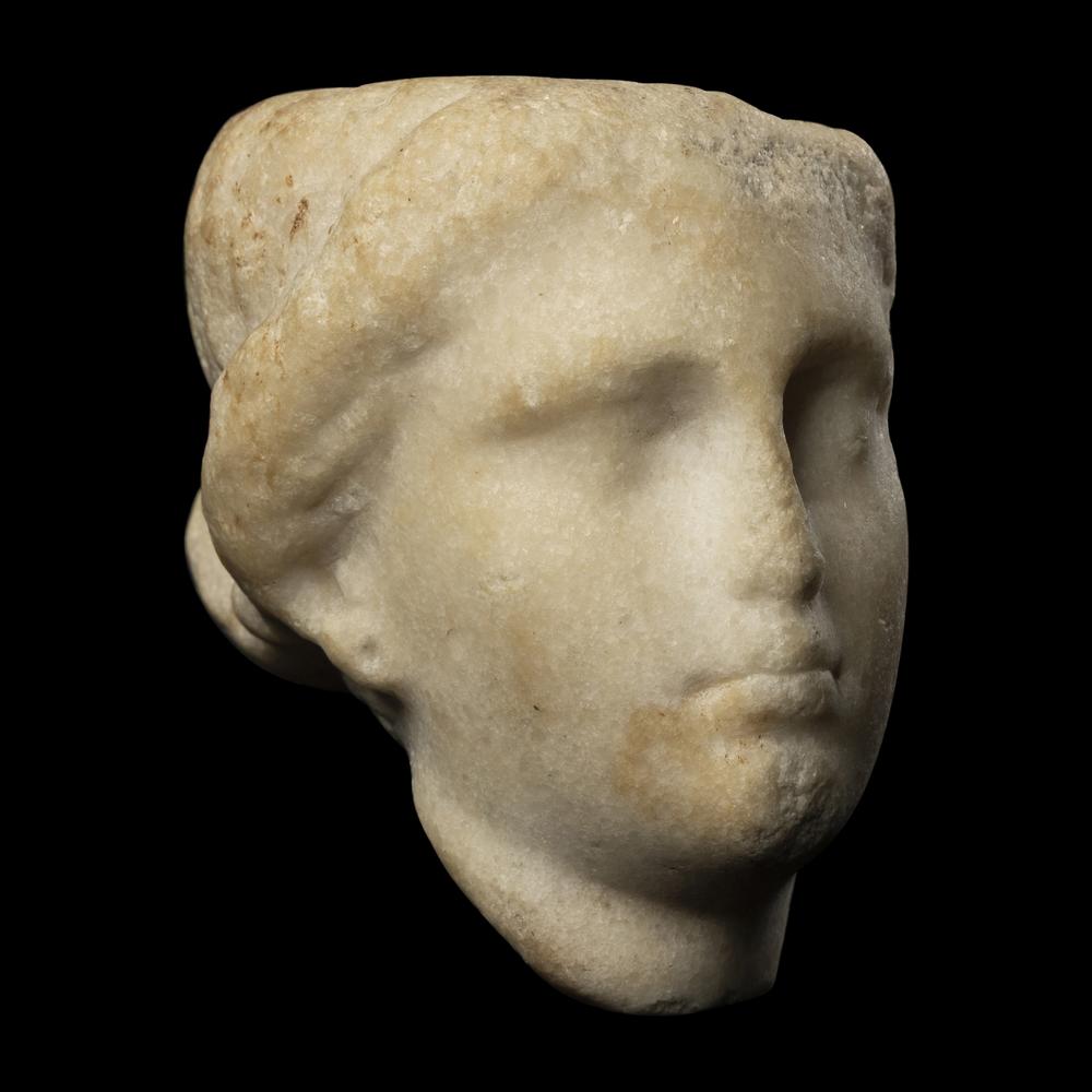 A Roman Marble Head of a Woman