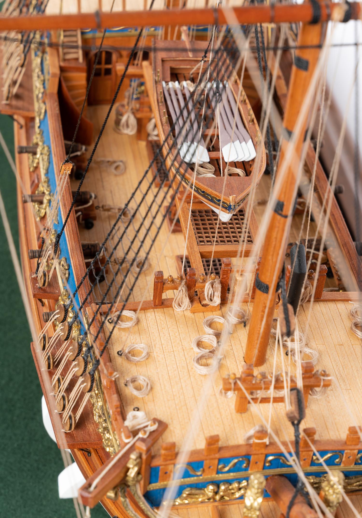 A Cased Model of The Royal Caroline
