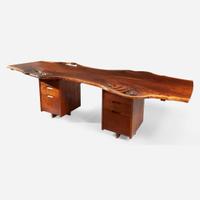 Gino Russo A Double-Pedestal Desk, circa 1970s