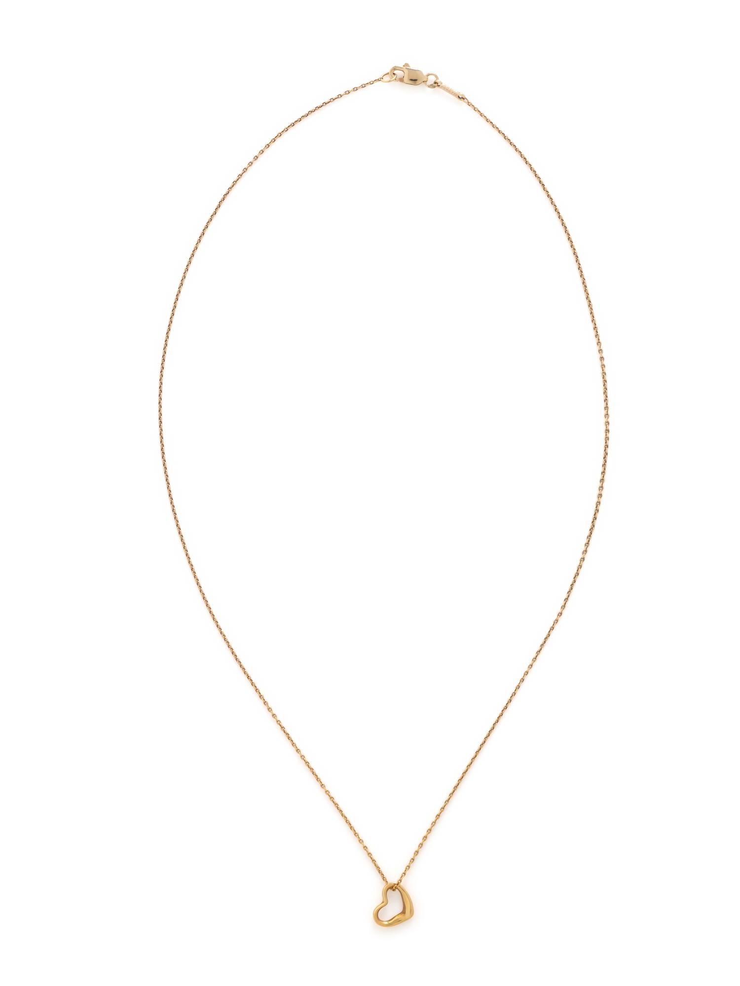 TIFFANY & CO., ELSA PERETTI, YELLOW GOLD 'OPEN HEART' PENDANT/NECKLACE
