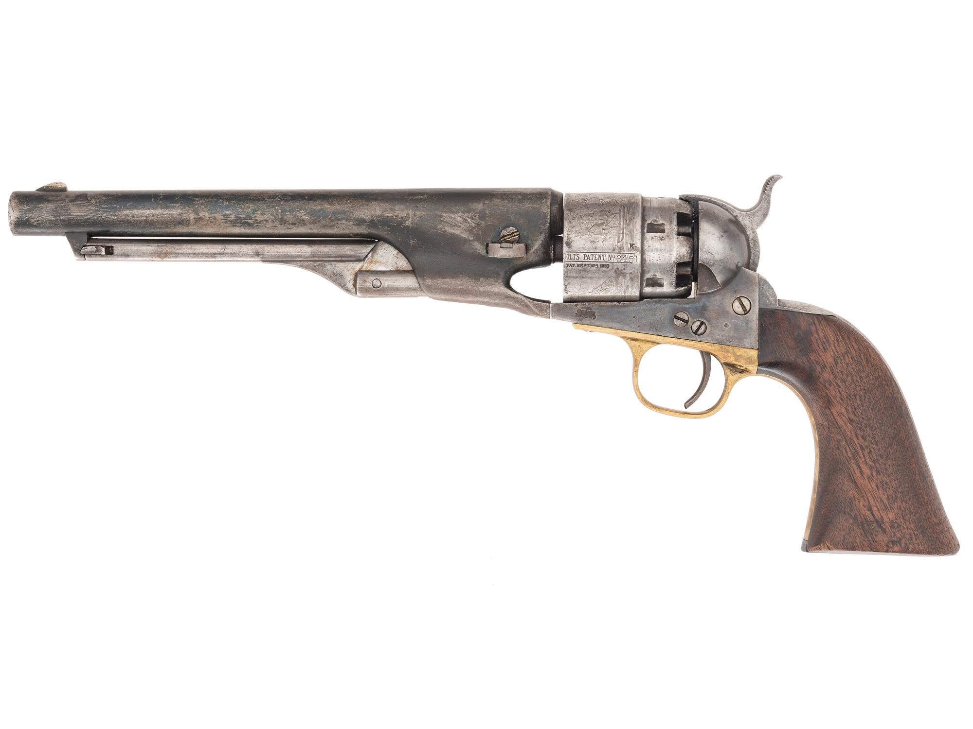 [CIVIL WAR]. Colt Model 1860 Army .44 caliber revolver made in 1862.