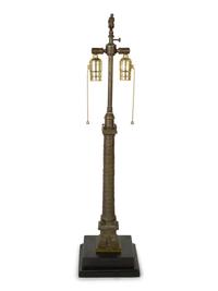 A Grand Tour Bronze Vendôme Column Mounted as a Lamp