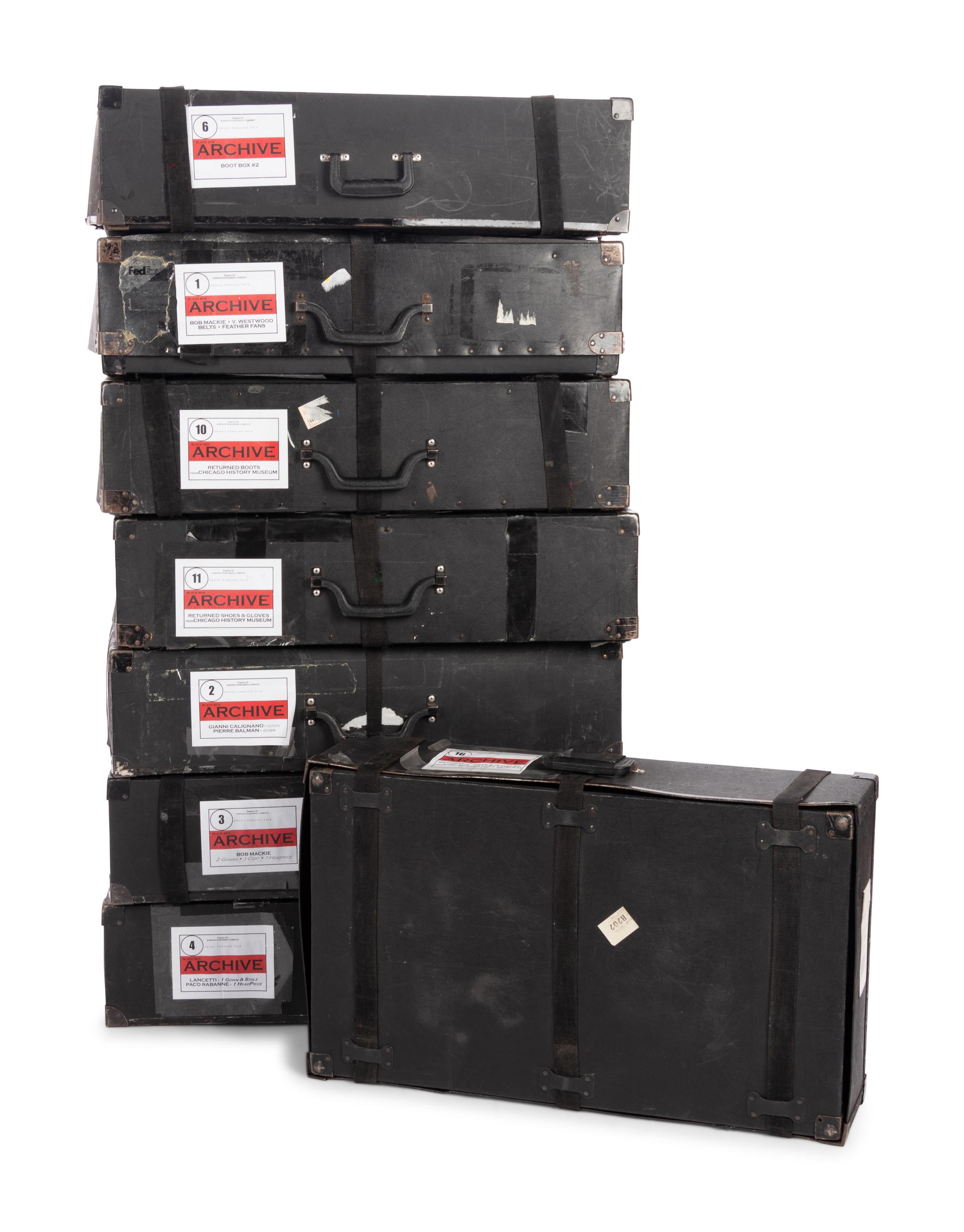 Collection of Thirteen Travel Cases Used for Ebony Fashion Fair and Archive