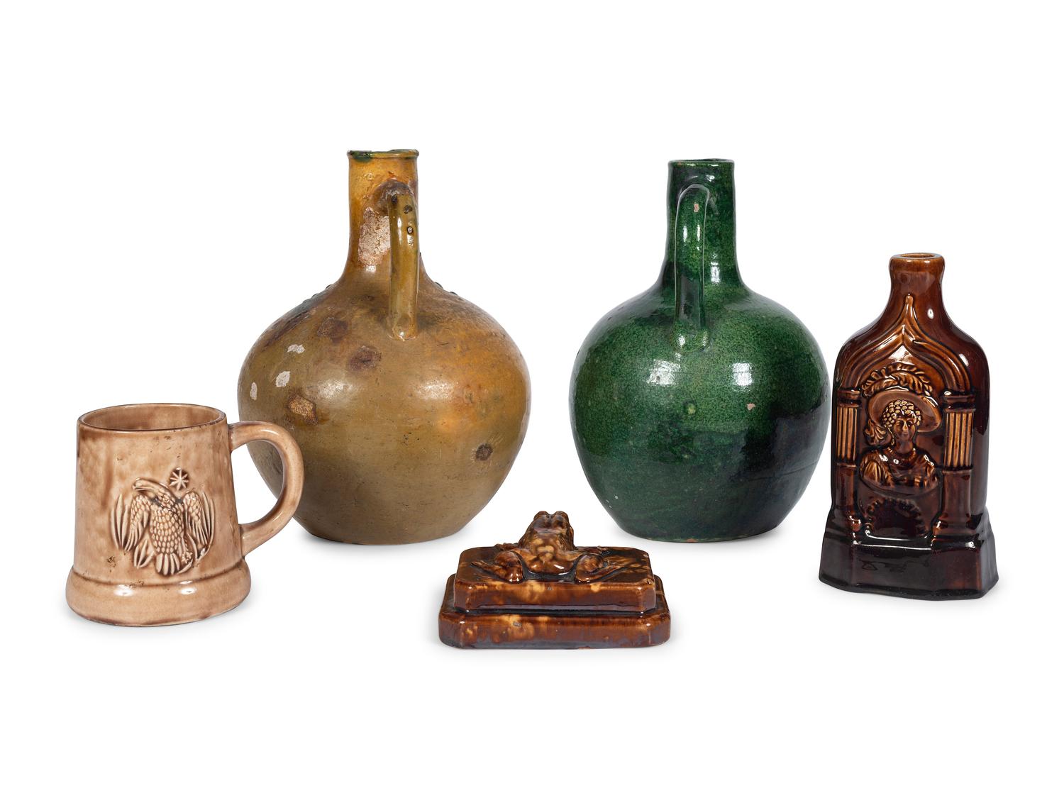 Three Rockingham Glaze Articles