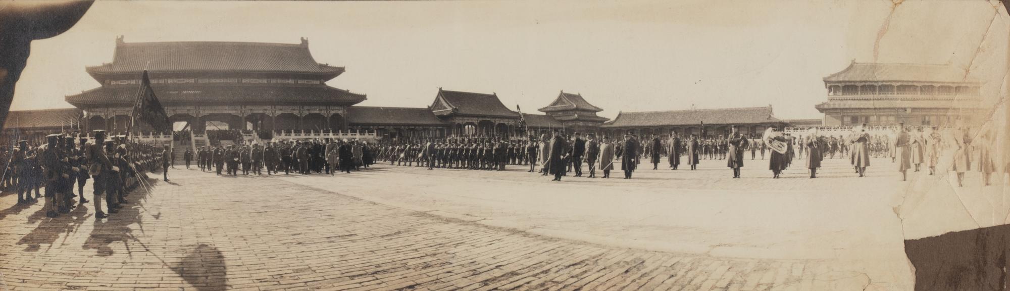 Six Panoramic Photographs of the Hall of Supreme Harmony (Tai-he Dian) During the Boxer Rebellion, 1900