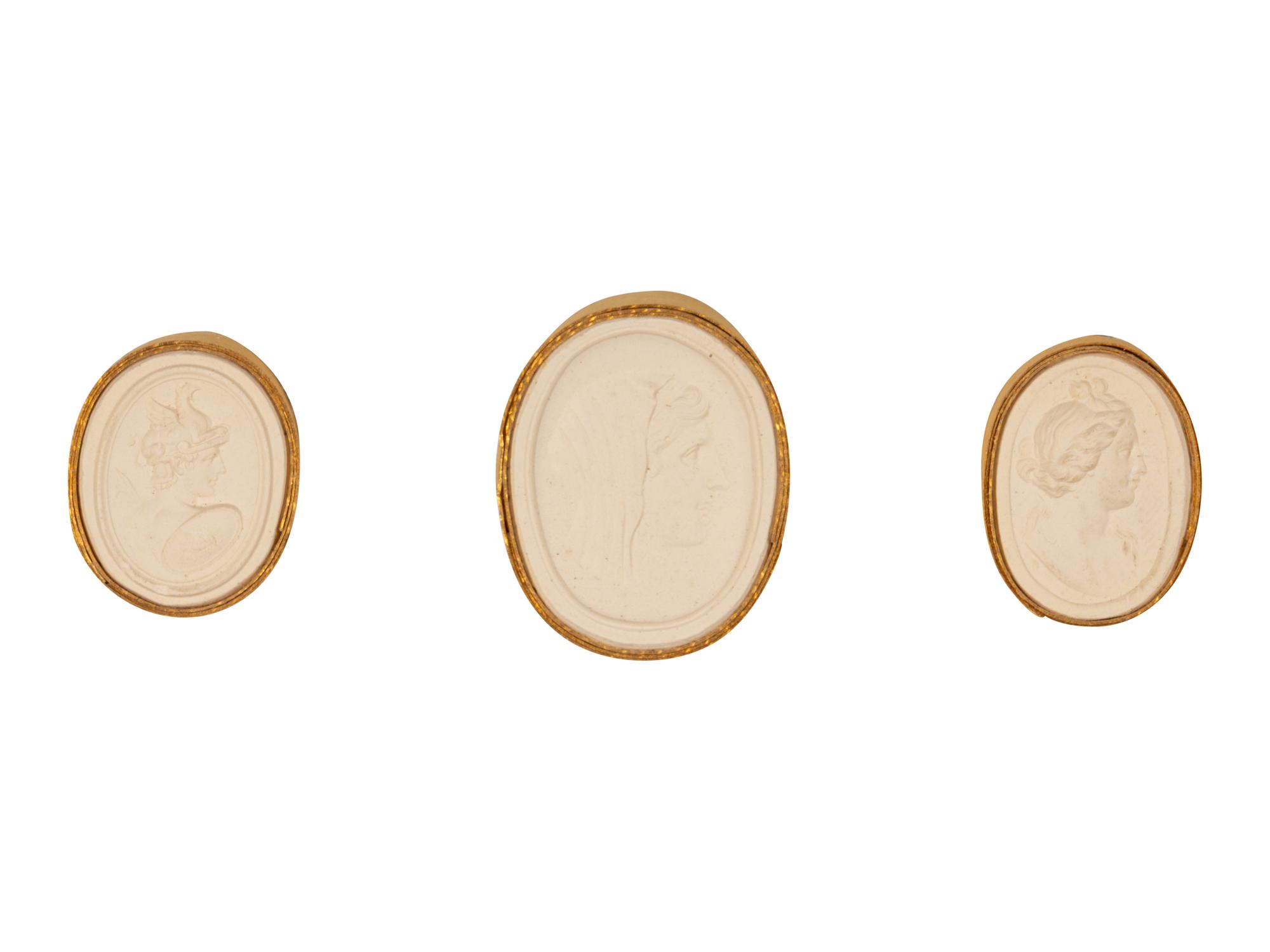 Twelve Framed Groups of Grand Tour Plaster Intaglios