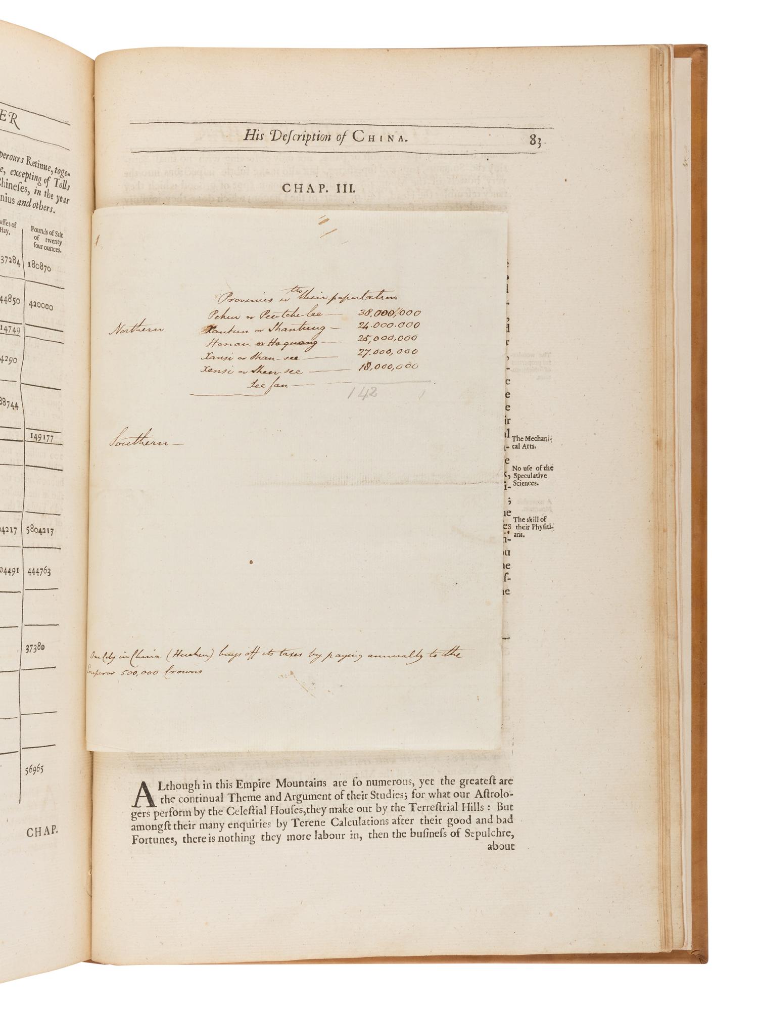 OGILBY, John (1600-1676), translator. NIEUHOFF, Jan (1640-1672). An Embassy from the East-India Company of the United Provinces, to the Grand Tartar Cham Emperour of China . London: John Macock, 1669.
