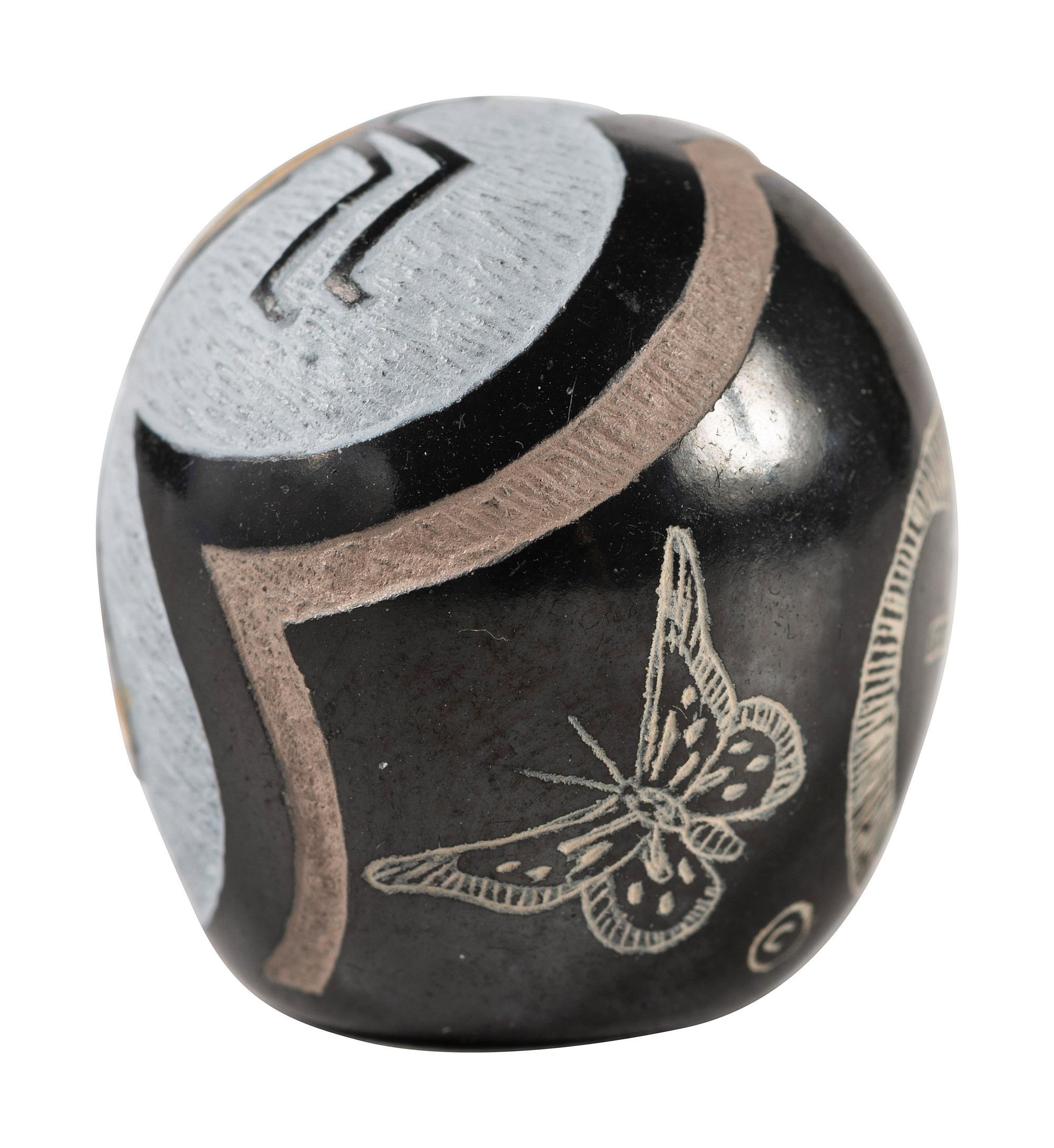 Miniature Sgraffito Pottery Seed Jar
