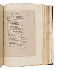 [The Red Cross]. An exceptional album of autographs, letters, and original artwork assembled to benefit the British Red Cross during WWI. [N.p.: N.p.], 1917.
