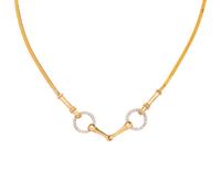 SUZANN FIEDLER, BICOLOR GOLD AND DIAMOND 'BIT OF CLASS' NECKLACE